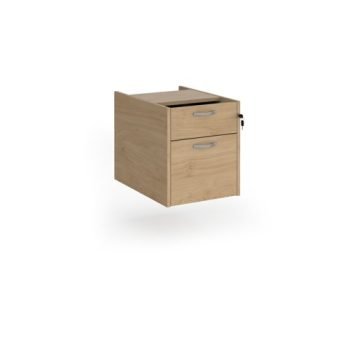 Maestro 25 2 drawer fixed pedestal - Kendal Oak - R2FKO