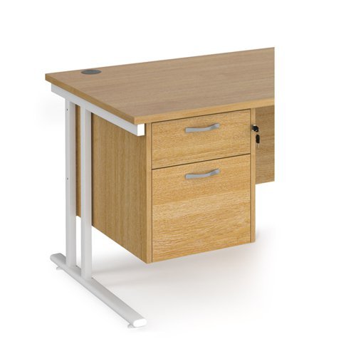 Maestro 25 2 drawer fixed pedestal - oak - R2FO