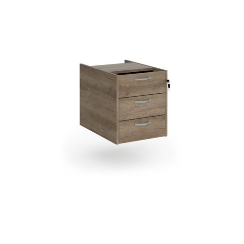 Maestro 25 3 drawer fixed pedestal - Nebraska Oak - R3FNO