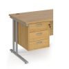 Maestro 25 3 drawer fixed pedestal - oak - R3FO