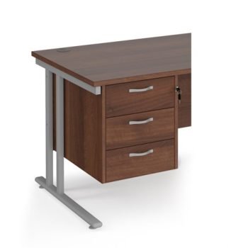 Maestro 25 3 drawer fixed pedestal - Walnut - R3FW
