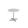 Roma circular dining table with 4 leg chrome base 800mm - Light Grey - RDC800-LG