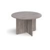 Arrow head leg circular meeting table 1200mm - Grey Oak - RT12GO