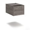Maestro 25 shallow 2 drawer fixed pedestal for 600mm deep desks - Grey Oak - S2FGO