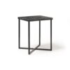 Siano square side table with a black steel frame and Lotus wood top - SIS450