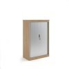 Systems horizontal tambour door cupboard 1600mm high - Kendal Oak - ST16KO