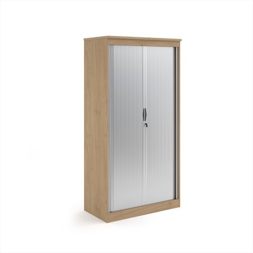 Systems horizontal tambour door cupboard 2000mm high - Kendal Oak - ST20KO