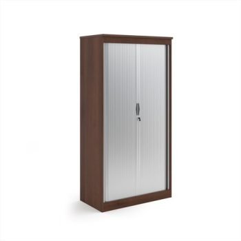 Systems horizontal tambour door cupboard 2000mm high - Walnut - ST20W