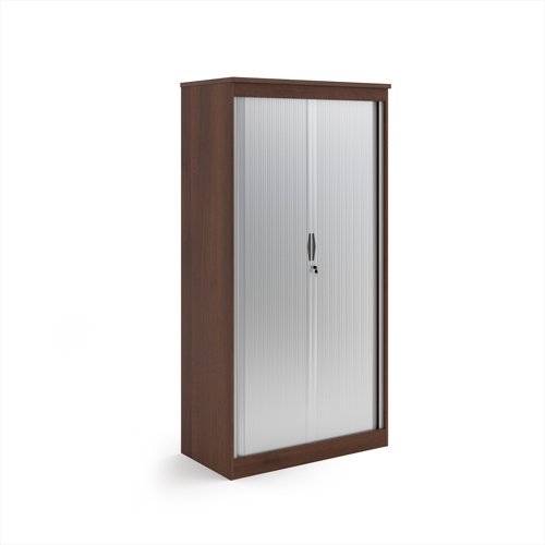 Systems horizontal tambour door cupboard 2000mm high - Walnut - ST20W