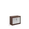 Systems horizontal tambour door cupboard 800mm high - Walnut - ST8W