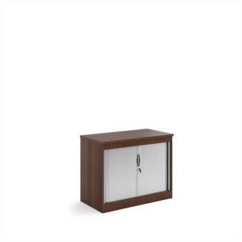 Systems horizontal tambour door cupboard 800mm high - Walnut - ST8W