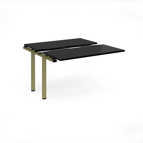 Adapt sliding top add on unit single 1200mm x 1200mm - green frame black top - STE1212-AB-GN-BK