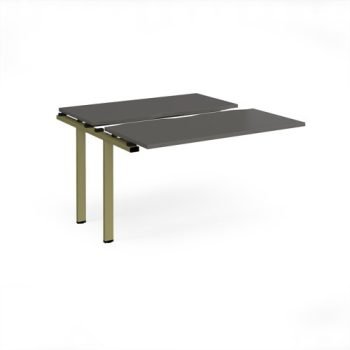Adapt sliding top add on unit single 1200mm x 1200mm - green frame storm grey top - STE1212-AB-GN-OG