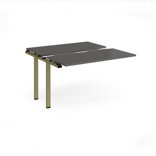 Adapt sliding top add on unit single 1200mm x 1200mm - green frame storm grey top - STE1212-AB-GN-OG
