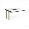 Adapt sliding top add on unit single 1200mm x 1200mm - green frame White Top black edge - STE1212-AB-GN-WK