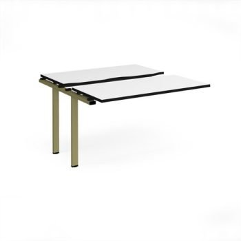 Adapt sliding top add on unit single 1200mm x 1200mm - green frame White Top black edge - STE1212-AB-GN-WK