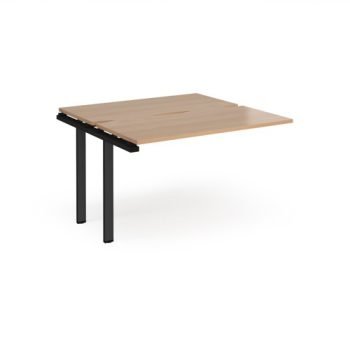 Adapt sliding top add on unit single 1200mm x 1200mm - black frame Beech top - STE1212-AB-K-B