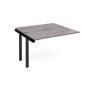 Adapt sliding top add on unit single 1200mm x 1200mm - black frame Grey Oak Top - STE1212-AB-K-GO