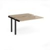 Adapt sliding top add on unit single 1200mm x 1200mm - black frame Kendal Oak Top - STE1212-AB-K-KO