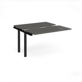Adapt sliding top add on unit single 1200mm x 1200mm - black frame storm grey top - STE1212-AB-K-OG