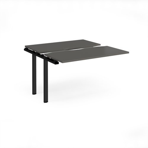 Adapt sliding top add on unit single 1200mm x 1200mm - black frame storm grey top - STE1212-AB-K-OG