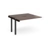 Adapt sliding top add on unit single 1200mm x 1200mm - black frame Walnut top - STE1212-AB-K-W