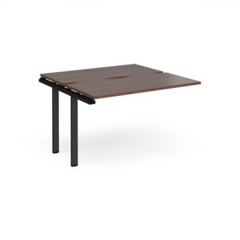 Adapt sliding top add on unit single 1200mm x 1200mm - black frame Walnut top - STE1212-AB-K-W