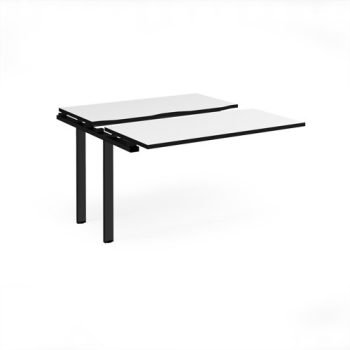 Adapt sliding top add on unit single 1200mm x 1200mm - black frame White Top black edge - STE1212-AB-K-WK