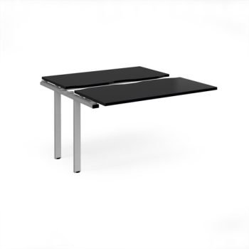 Adapt sliding top add on unit single 1200mm x 1200mm - silver frame black top - STE1212-AB-S-BK