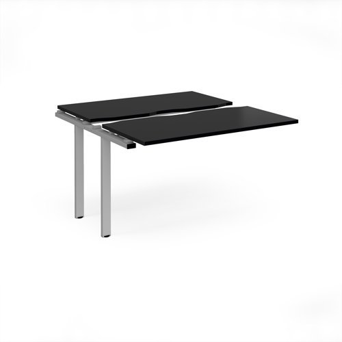 Adapt sliding top add on unit single 1200mm x 1200mm - silver frame black top - STE1212-AB-S-BK
