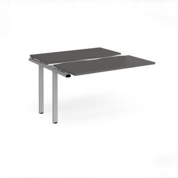Adapt sliding top add on unit single 1200mm x 1200mm - silver frame storm grey top - STE1212-AB-S-OG