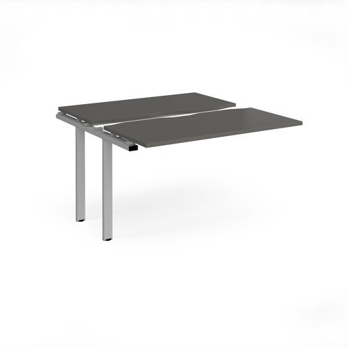 Adapt sliding top add on unit single 1200mm x 1200mm - silver frame storm grey top - STE1212-AB-S-OG