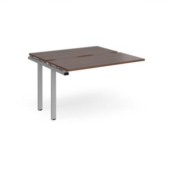 Adapt sliding top add on units 1200mm x 1200mm - silver frame Walnut top - STE1212-AB-S-W