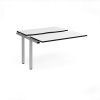 Adapt sliding top add on unit single 1200mm x 1200mm - silver frame White Top black edge - STE1212-AB-S-WK