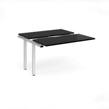 Adapt sliding top add on unit single 1200mm x 1200mm - white frame black top - STE1212-AB-WH-BK