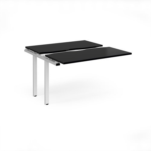 Adapt sliding top add on unit single 1200mm x 1200mm - white frame black top - STE1212-AB-WH-BK