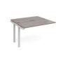 Adapt sliding top add on unit single 1200mm x 1200mm - white frame Grey Oak Top - STE1212-AB-WH-GO