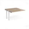 Adapt sliding top add on unit single 1200mm x 1200mm - white frame Kendal Oak Top - STE1212-AB-WH-KO