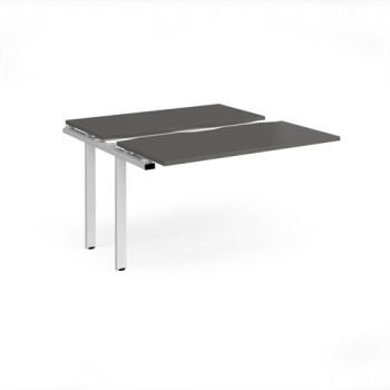 Adapt sliding top add on unit single 1200mm x 1200mm - white frame storm grey top - STE1212-AB-WH-OG