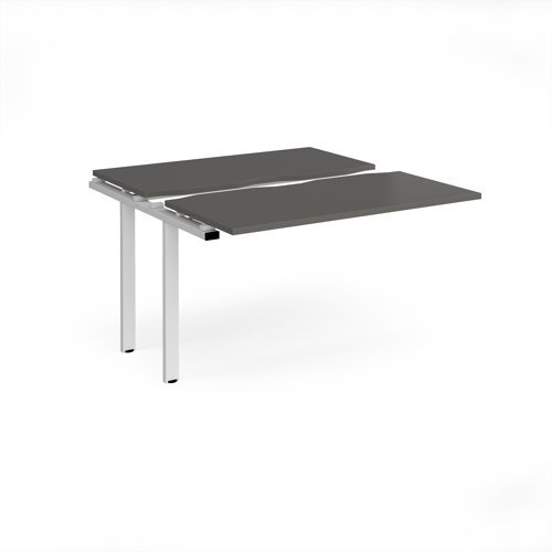 Adapt sliding top add on unit single 1200mm x 1200mm - white frame storm grey top - STE1212-AB-WH-OG