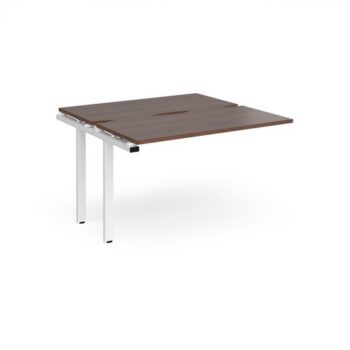 Adapt sliding top add on units 1200mm x 1200mm - white frame Walnut top - STE1212-AB-WH-W