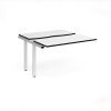Adapt sliding top add on unit single 1200mm x 1200mm - white frame White Top black edge - STE1212-AB-WH-WK