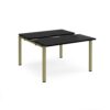 Adapt sliding top back to back desks 1200mm x 1200mm - green frame black top - STE1212-GN-BK