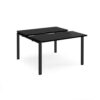 Adapt sliding top back to back desks 1200mm x 1200mm - black frame black top - STE1212-K-BK