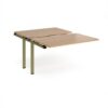 Adapt sliding top add on unit single 1200mm x 1600mm - green frame Beech top - STE1216-AB-GN-B