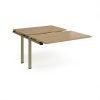 Adapt sliding top add on unit single 1200mm x 1600mm - green frame Oak Top - STE1216-AB-GN-O