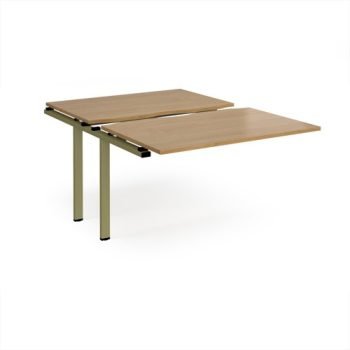 Adapt sliding top add on unit single 1200mm x 1600mm - green frame Oak Top - STE1216-AB-GN-O
