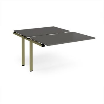 Adapt sliding top add on unit single 1200mm x 1600mm - green frame storm grey top - STE1216-AB-GN-OG