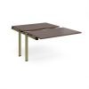 Adapt sliding top add on unit single 1200mm x 1600mm - green frame Walnut top - STE1216-AB-GN-W