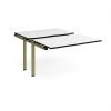 Adapt sliding top add on unit single 1200mm x 1600mm - green frame White Top black edge - STE1216-AB-GN-WK